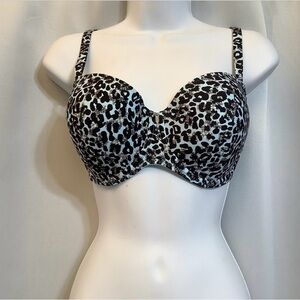 Prima Donna Bra Women’s Size UK 32F Twist Moulded Cup Animal Print